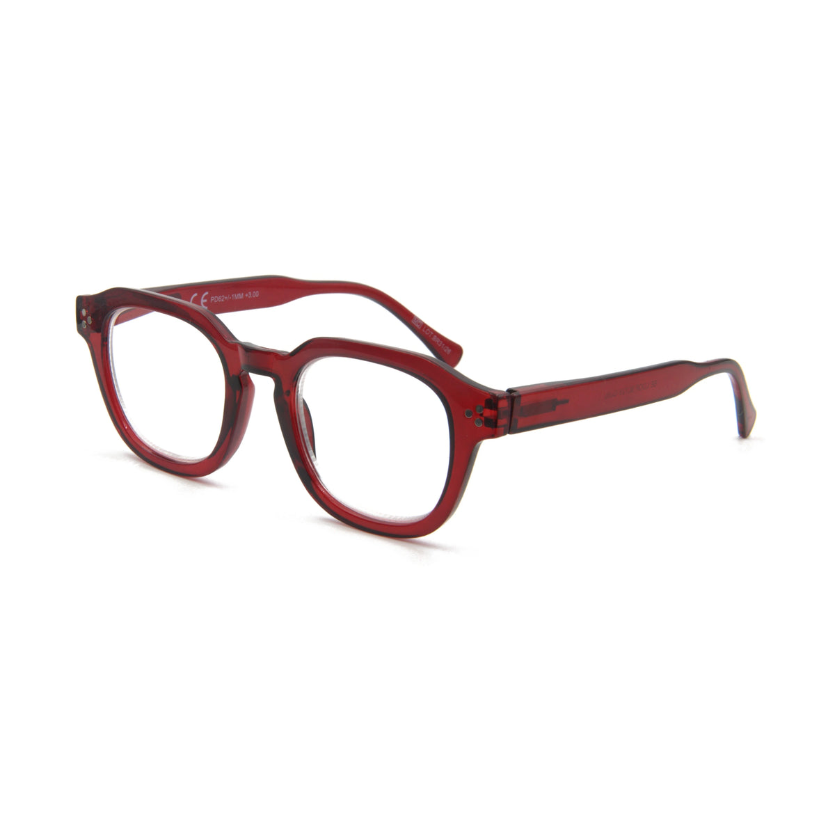 Loupes de lecture Quito BELOOP rouge, vue de profil